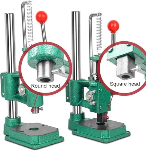 Multifunctional Manual Leather Punching Machine with Chuck - Heavy Duty 160KG Pressure Punch Tool for Wood, Aluminum, Plastic - Durable Square Head Design