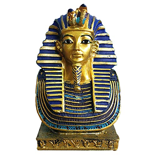Figurine de pharaon égyptien de luxe Toutankhamon - Décorations artisanales en résine - Petit pharaon égyptien antique roi - Statue relique pour momie