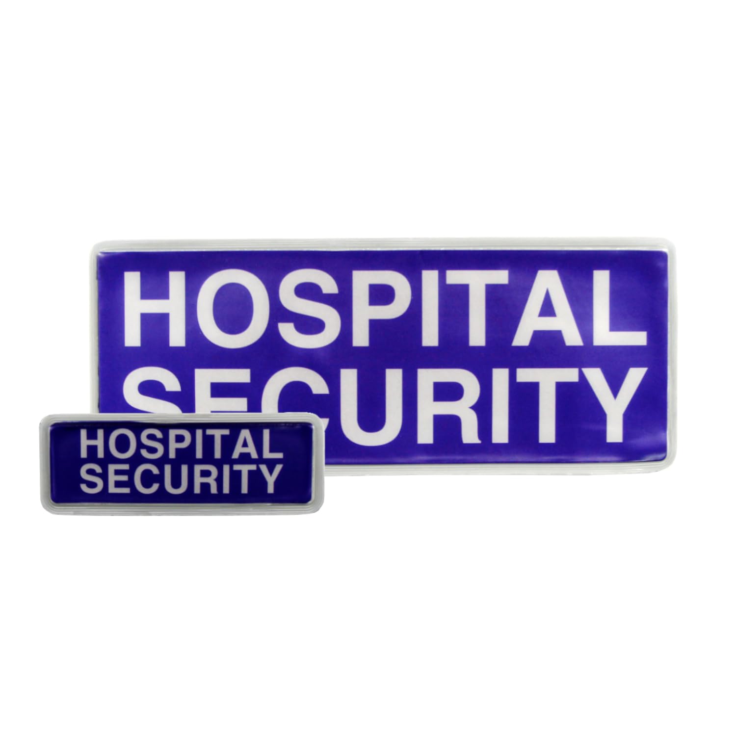 L-Max Reflective Hospital Security Badge with Hook & Loop Patch (Hook Patch Only) (Blue, Set)