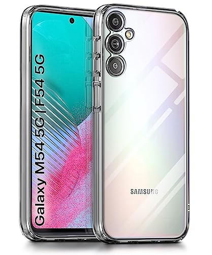 Image of WOW IMAGINE Crystal Clear Transparent Back Case Cover for Samsung Galaxy M54 | F54 5G | Full Device & Camera Protection Shockproof TPU | Flexible Silicone Back Cover Case - Transparent
