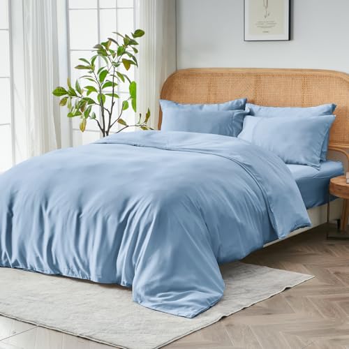 SIJO AiryWeight Tencel Duvet Cover, 100% Lyocell Derived from Eucalyptus, Buttery Soft, Best Cooling...