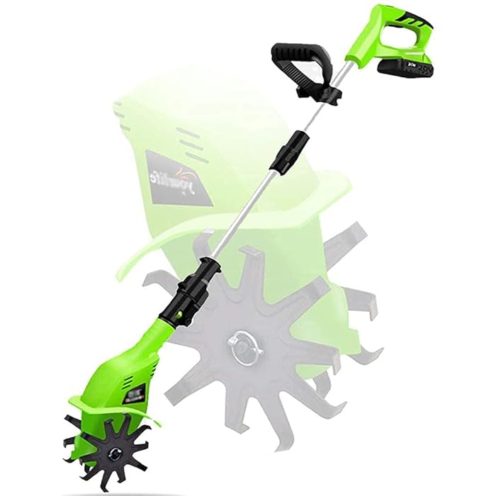 Buy Electric Garden Tiller,Cordless Hand Tiller Cultivator with 4000mAh