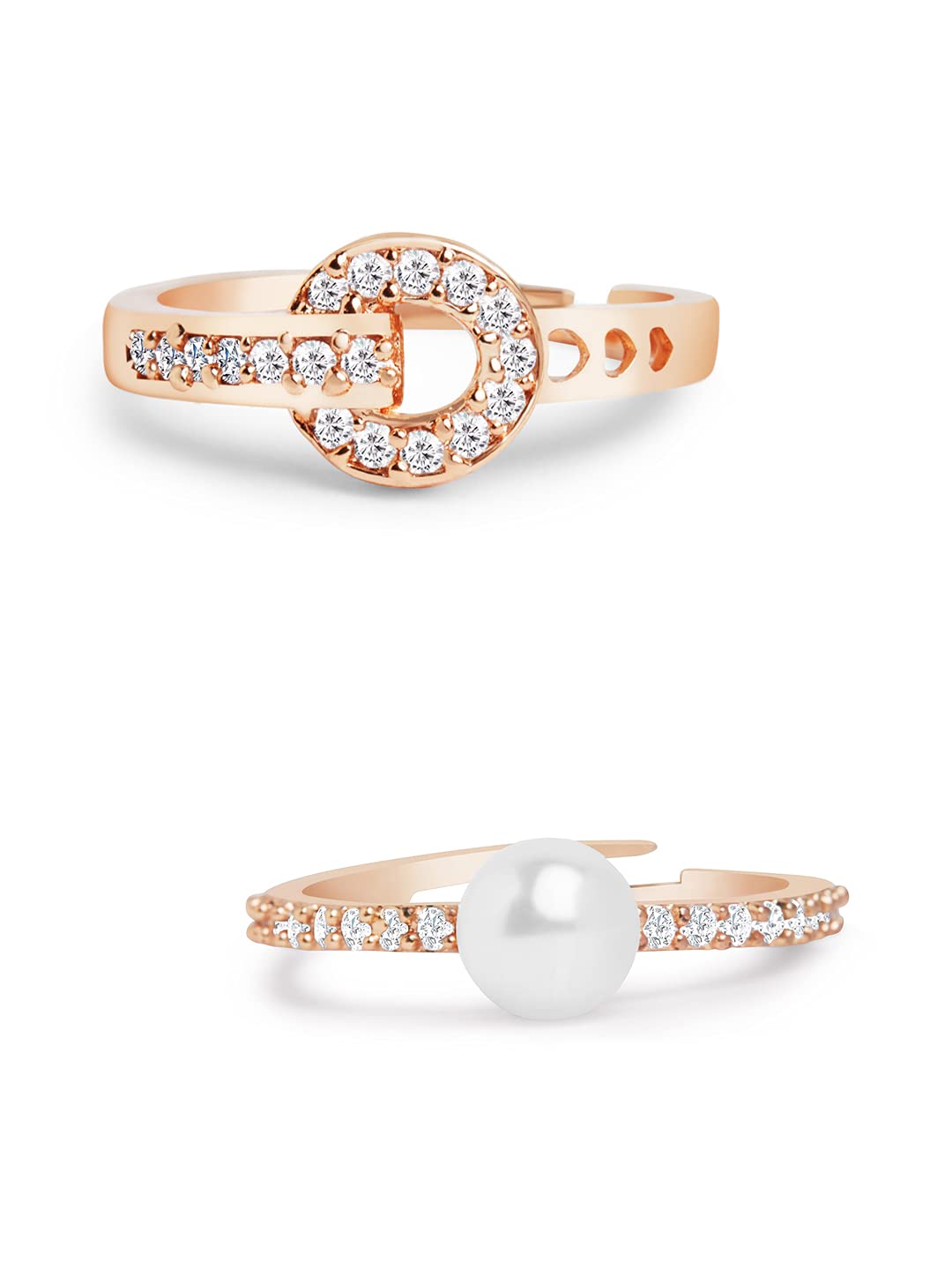 See full amazon price history chart for ZAVERI PEARLS Set of 2 Rose Gold Contemporary Cubic Zirconia Brass Adjustable Rings For Women-ZPFK11194 ZAVERI PEARLS Set of 2 Rose Gold Contemporary Cubic Zirconia Brass Adjustable Rings For Women-ZPFK11194 (B09FK9D7SH) Amazon Price History, Amazon Price Tracker
