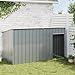BARULUOAKLIFE Anthracite Galvanized Steel Dog House 77.2 x 35.8 x 43.3 in, Durable Weatherproof Outdoor Shelter with Spacious Interior for Medium Large Breed Pets, Easy Assembly Kennel