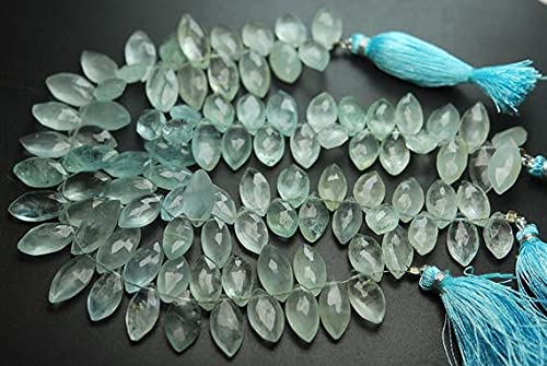 Aquamarine natural marquise shaped briolettes pour loisirs créatifs et ateliers bijoux