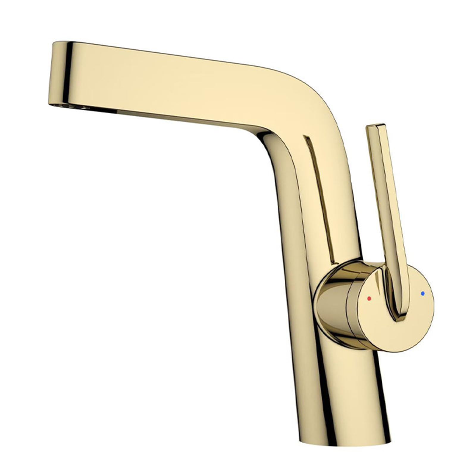 Biaoteng Gold Modern Mixer Tap Bathroom Sink Hot And Cold Taps For Bathroom Basin Brass For Bathrooms