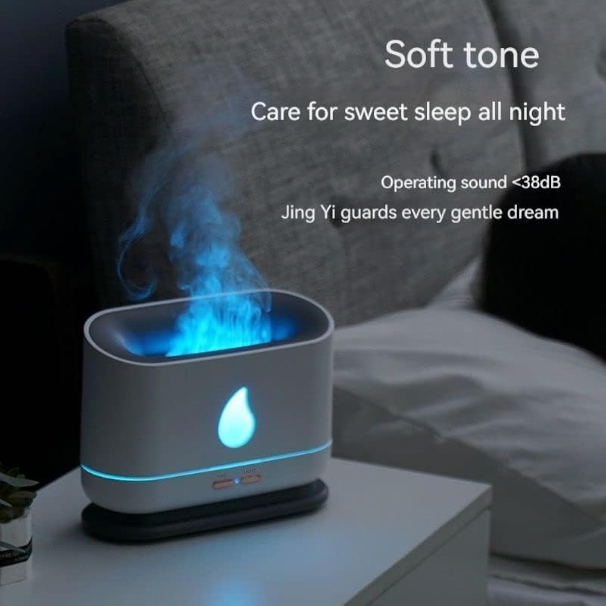 Flame Aroma Diffuser, Portable Humidifier with Light