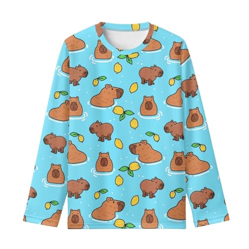 Kids Casual Long Sleeves T Shirt Unisex Crewneck Pullover Tops Size 3-16Y