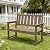 ACUEL 50" HDPE Outdoor Bench Weatherproof Patio Seating, Mocha Brown