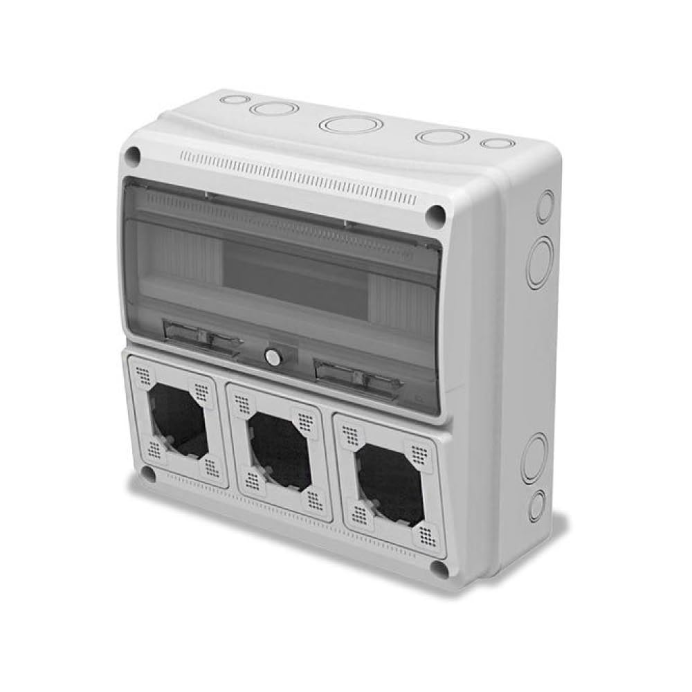 Quadro vuoto flangiato, 330x330x150mm, 16 moduli, 3 prese - Rosi RS3975