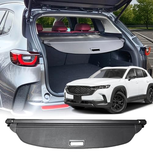 Image of Cargo Cover for 2026 Mazda CX50 Accessories 2023-2025(Carbon Fiber Look),Retractable Trunk Cover Compatible with Mazda CX-50 Accessories Trunk Privacy Screen Luggage Security Shield Shade