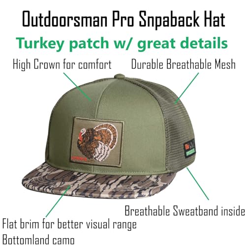 Image of EDTREK Outdoorsman Pro Trucker Breathable Mesh Performance Cap - Flat Brim Snapback Hat