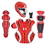 Under Armour PTH Victory Series Catching Kit, Meets NOCSAE, Ages 7-9, Red