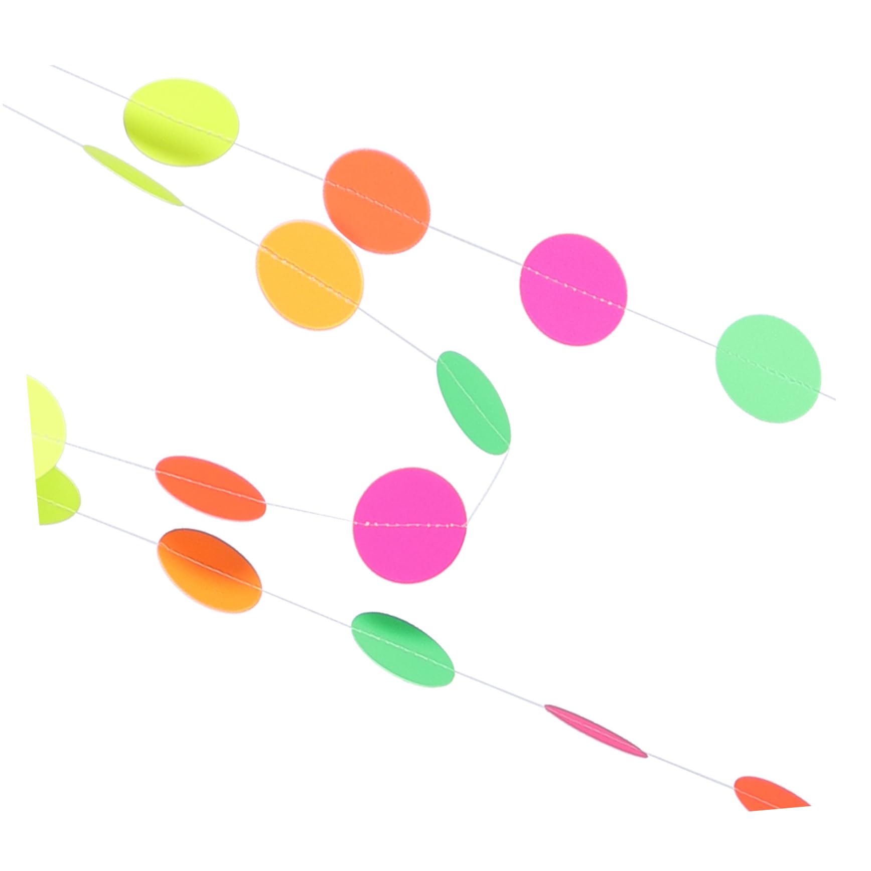Abaodam 10pièces Guirlande Lumineuse Papier Bannières Fluorescentes pour Décoration De Fête Anniversaire Et Événements Idéale à Suspendre sur Murs Et Portes Effet Neon sous