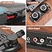 Vinyl Record Player with Bluetooth, Hi-Fi Belt-Drive Turntable for Vinyl Records, Built-in 4 Speakers, Balanced Counterweight, 3-Speed Vintage Music Record Player
