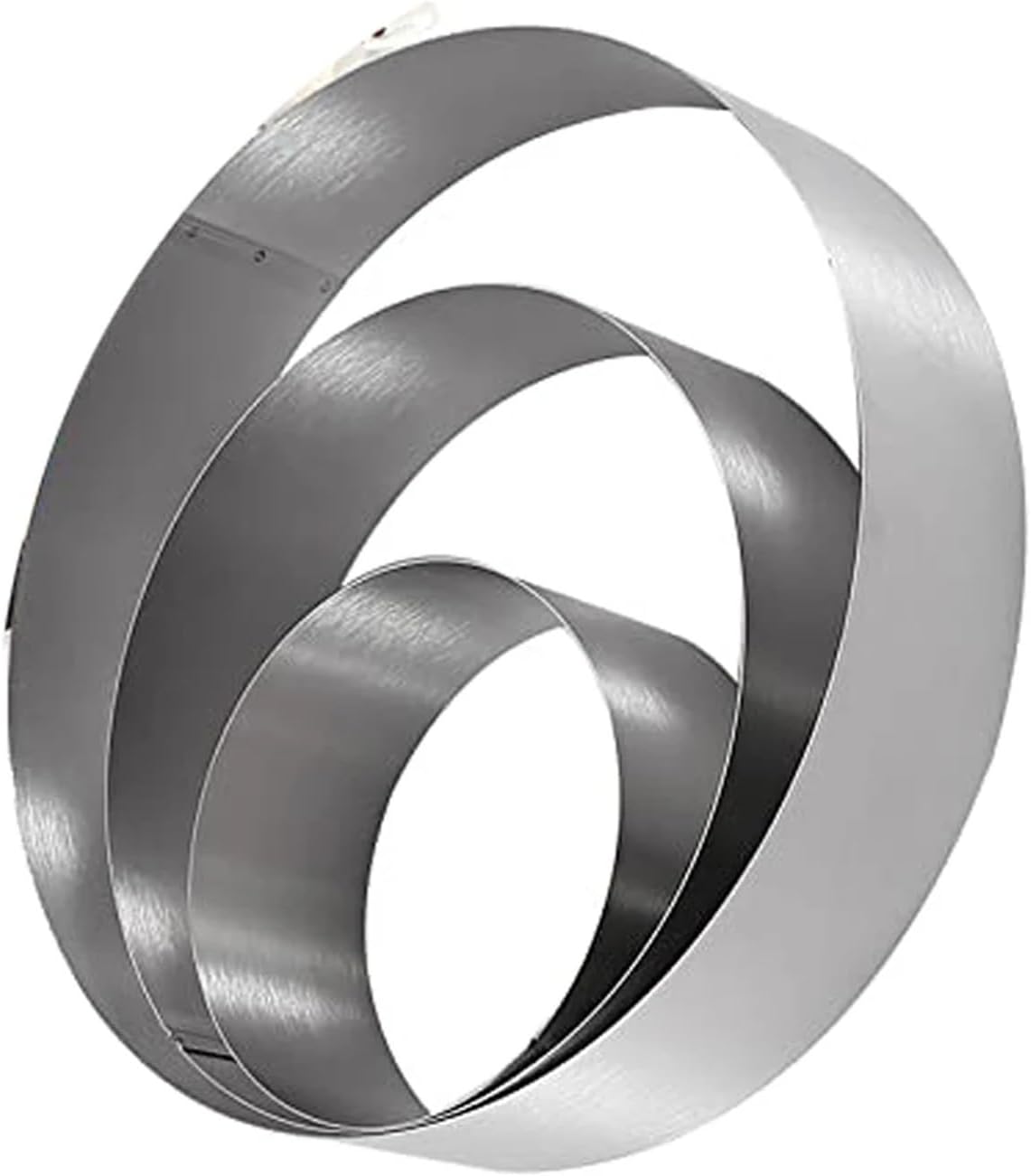 Cake Mould Baking Ring Stainless Steel Cake Ring Pack of 3 Silver Multiple Sizes and Shapes(Round)