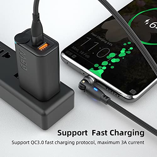 P-TECHUK Rotating 60W Super Fast USB C to USB C Magnetic Charging Data Cable - Image 2