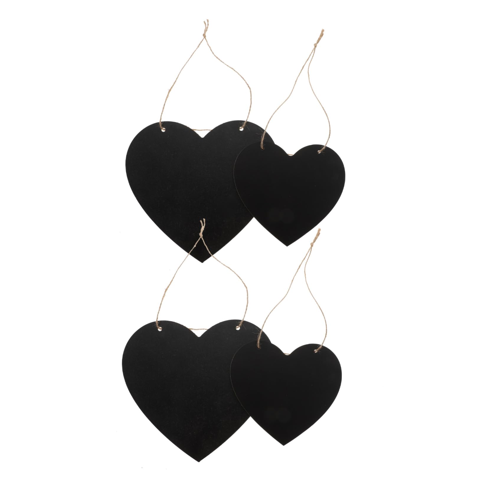 HOODANCOS 4Pcs Heart Hanging Chalkboard Plaque for Home Decor Unique Door Art Decoration Versatile Wall Hanging Sign for Shops Cafes and Parties