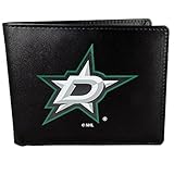 NHL Dallas Stars Unisex Siskiyou Sportsbi-Fold Wallet Large Logo, Black, One Size