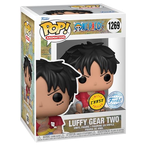 Funko Pop! Animation: One Piece - Figura de Vinilo Exclusiva de Luffy Gear Two Special Edition Multicolor Chase #1269