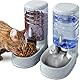 Futterautomat für kleine und mittelgroße Haustiere Automatisches Futter- und Tränkesystem Edelstahlschalen Set 3,8 L, Reisefutterautomat und Wasserspender