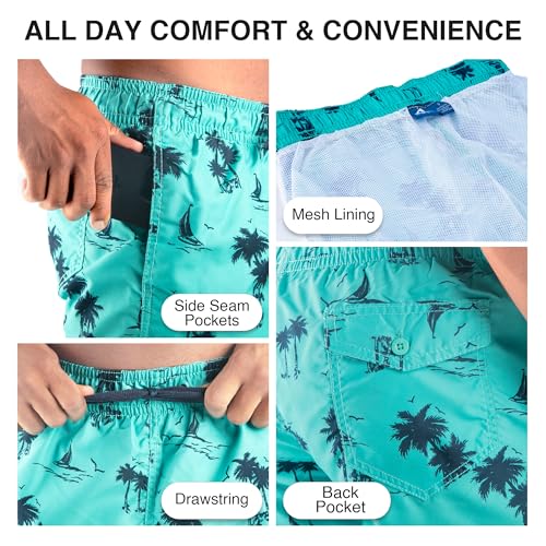 Image of Kanu Surf Men's Big Viper Extended Size Stripe Swim Trunk