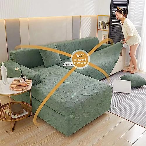 Housse de canapé élastique extensible universelle 4 places lavable - 5