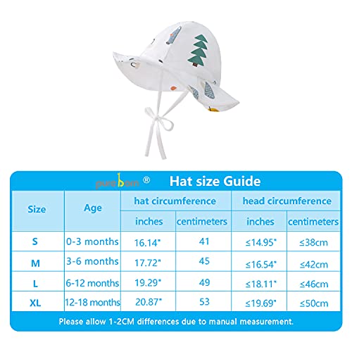 Pureborn Unisex Baby Sun Hat Wide Brims Bucket Hat Sun Protection With Straps Colorful Fox 6-12 Months #TOP6