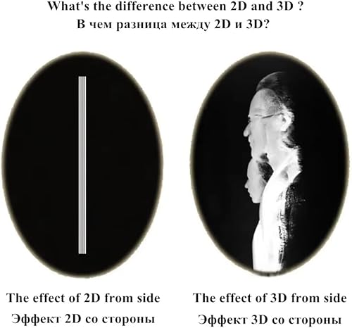 Miniatura 3 de jfs Marco de fotos de cristal grabado con láser 2D3D personalizado para fotos, padre, mamá, novia, ella, él, novio, cumpleaños, aniversario (2.0 x