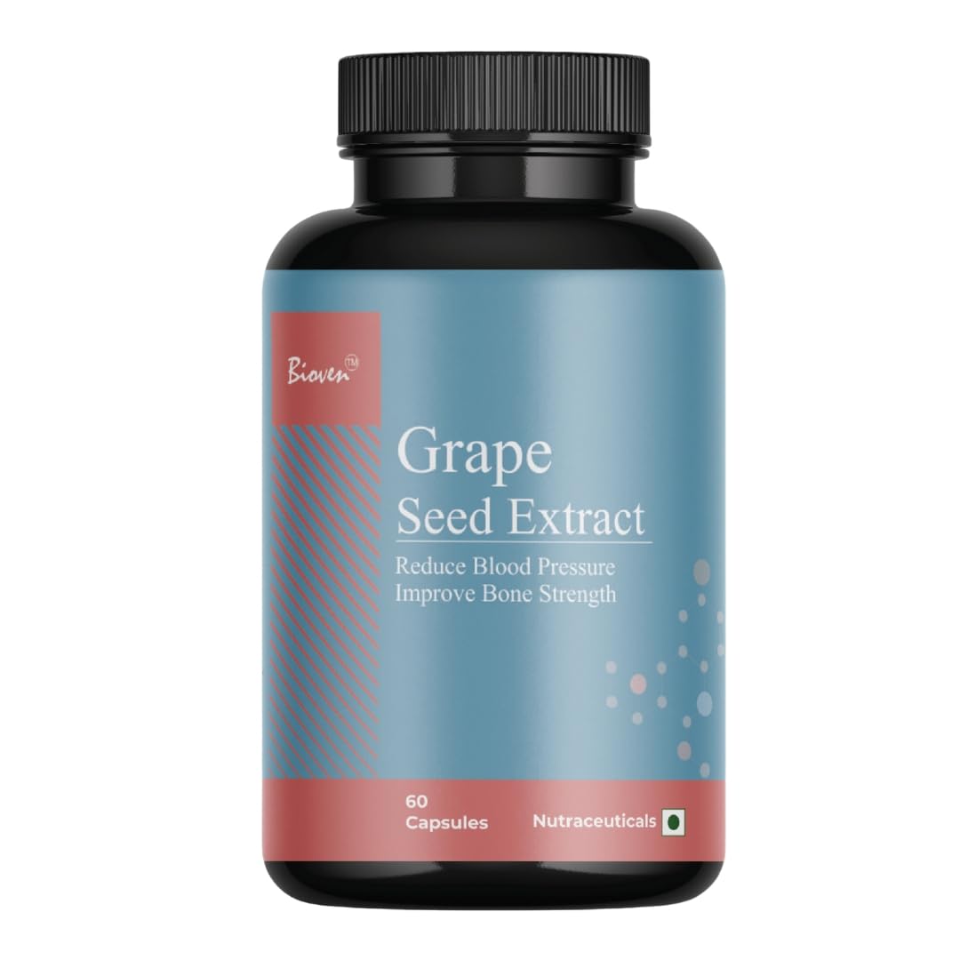 Biovencer Grape Seed Extract| Reduce Blood Pressure | Improve Bone Strength | Helps in Weight Loss | Pack of 60 Veg Capsule-image-20