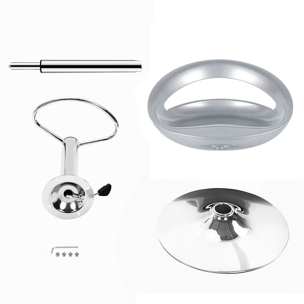 homewell Taburete de bar de acero inoxidable ABS, altura regulable (2 unidades), color gris