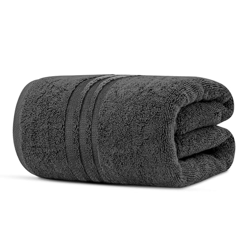 Image of Jasmine Quick Dry, Super Absorbent, Soft Beach, Bath & Sports Towel, Grey 70 x 140cm, 350 GSM, Heavy