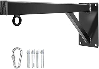 Punch Bag Bracket Heavy Duty, Punch Bag Wall Bracket Include.Carabiner with Lock, Mounting Screws, Lengthen The Fixed Plate, Durable Punch Bag Wall Bracket for Boxing Fitness at Home -Standard
