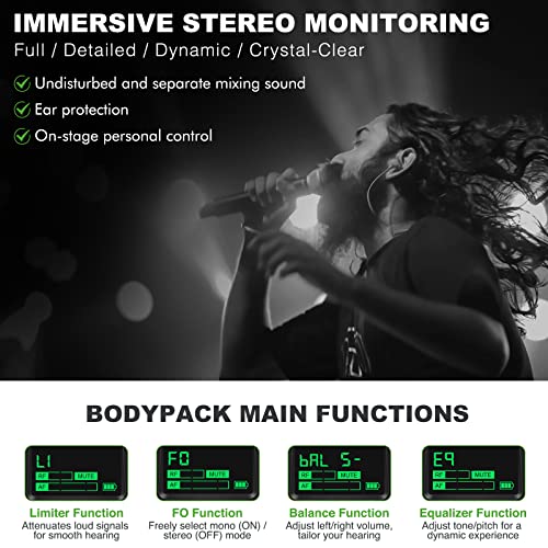 Wireless In Ear Monitor System, Phenyx Pro True Stereo Uhf Iem, In Ear Monitors For Musicians, Metal Stage Monitor W/ 3 Bodypacks, 89 Frequencies, 164Ft Coverage, Rack Mount, For Studio/Band (Ptm-10B) #TOP3