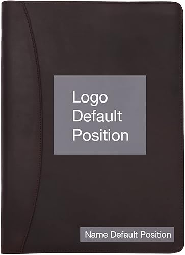 Gavarnie Cartera de cuero genuino para negocios con cremallera para hombre, cartera de negocios para portátil de 13 pulgadas, con bloc de notas de