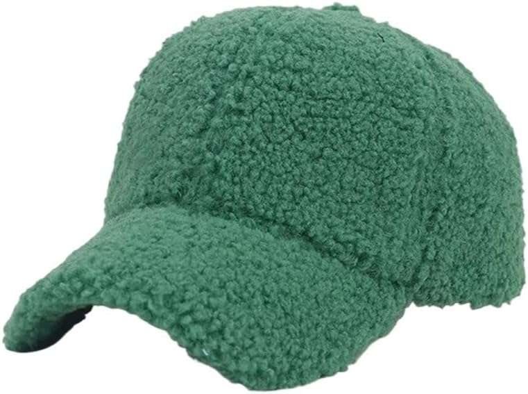 Hip Hop Cap Hats for Men Autumn Winter Plush Baseball for Women Solid Color Soft Warm Lamb Wool