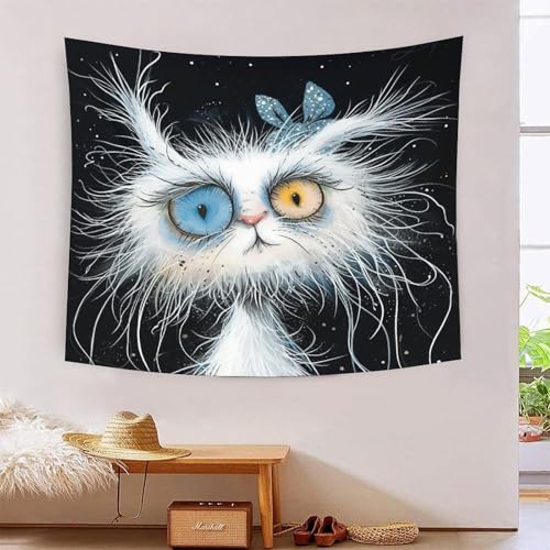 Poster tapisserie chat 3D decoration interieure cadeau unisexe pour enfant