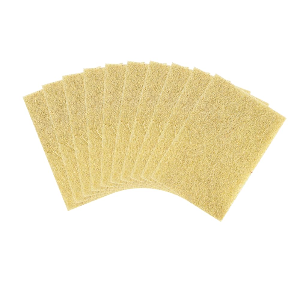 Natural Scouring Pads Biodegradable Scrubbing Pads for Kitchen Cleaning, Dishes, and Pots - Sisal hemp Fiber Scrub Pads for Dishes - Non Scratch Scouring Pads for Pots and Pans (10 Pack)
