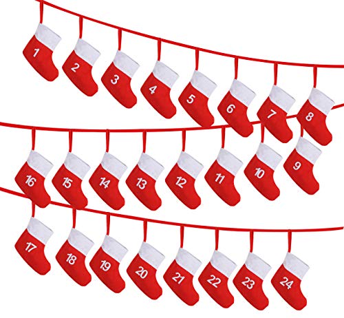 Anstore - Guirlande de l'Avent - Avec chaussettes, calendrier de l'Avent, à remplir soi-même, 18 x 20 cm Cover