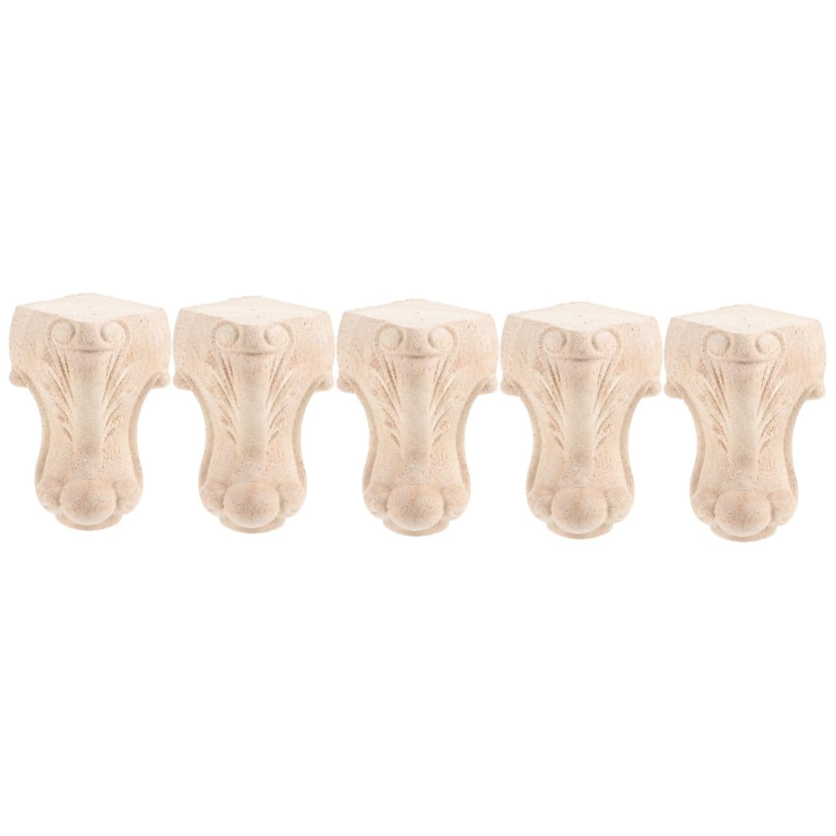 Patas para muebles de madera maciza NUOBESTY con fieltro protector cuadrado para sofá y silla