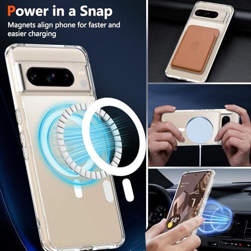 Coque Pixel 8 Pro transparente antichoc en polycarbonate rigide et dos magnétique - 2