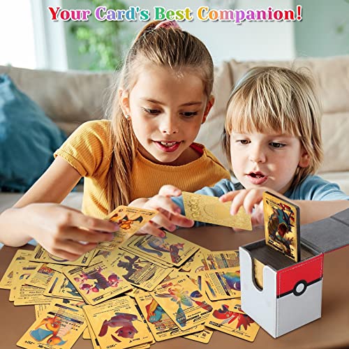Kequlec Mtg Deck Card Box For 100Pcs+ Card Storage, Collectible Trading Card Case For 100+ Commander Tcg Ccg Cards, Pu Leather With Magnet Holder Storage, Gift For Kid And Adult #TOP2