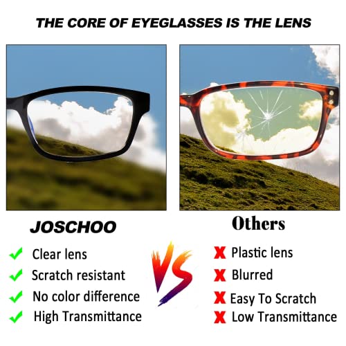 Image of JOSCHOO Computer Reading Glasses for Women and Men 6 Pack Blue Light Blocking Spring Hinge Readers