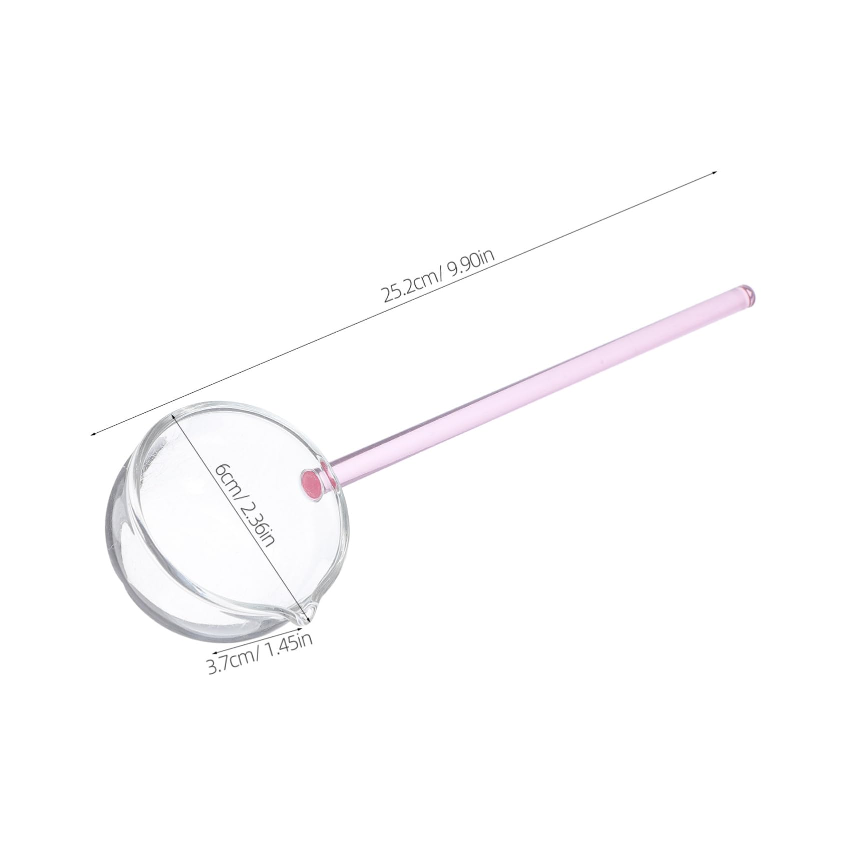 PRETYZOOM Clear Glass Spoons Long Handle Dessert Spoon for Stirring Coffee Cocktails and Sauces Versatile Kitchen Tool for Daily Dining and Baking Creative Design