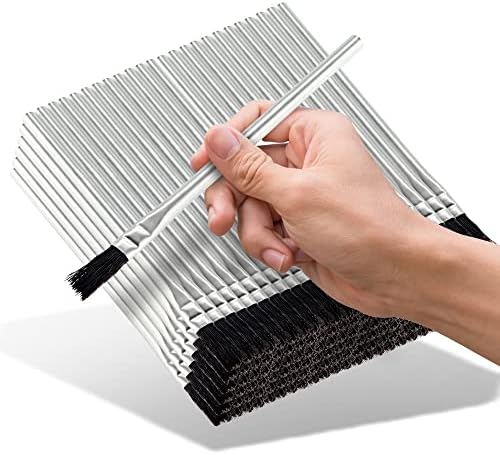 Acid Brushes - 144 Count 3/8 Inch Horsehair Acid Flux Brushes, Disposable Glue Brushes for Woodworking, Epoxy Brushes for Resin, Great for Crafting, Soldering, in The Home, and School, or Shop