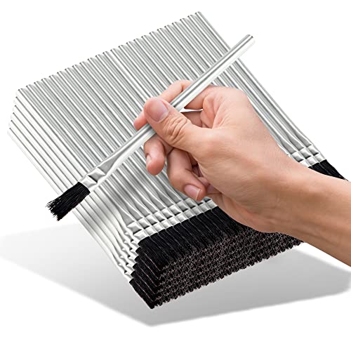 Acid Brushes - 144 Count 3/8 Inch Horsehair Acid Flux Brushes, Disposable Glue Brushes for Woodworking, Epoxy Brushes for Resin, Great for Crafting, Soldering, in The Home, and School, or Shop