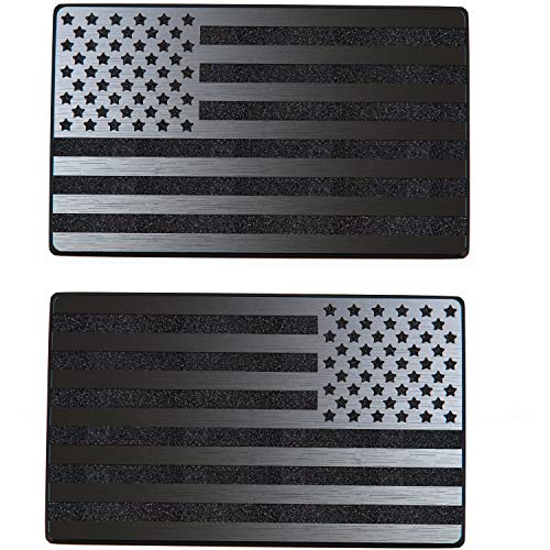 MULL USA Flag Magnet Decals for Cars Trucks 2pcs Forward and Reverse Set (5x3 Black)