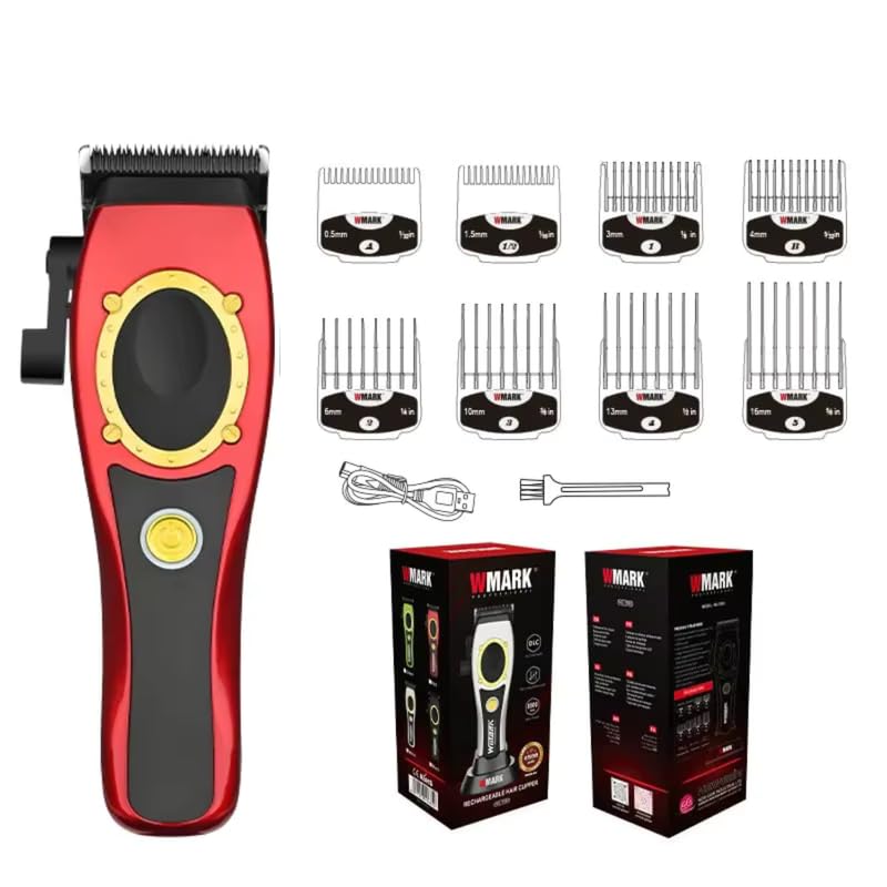 Image of WMARK NG-7030 Salon Series 8000-8500RPM 385 Double Ball Bearing Motor Zero Gapped Hair Clipper High Precision Fade Blade with DLC Process 4500mAh Battery USB Charging & Stand 240-Min Runtime, Model 11
