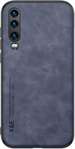 Kepuch Silklike - Funda para Huawei P30, cubierta de parachoques de placa de metal integrada para Huawei P30, color azul