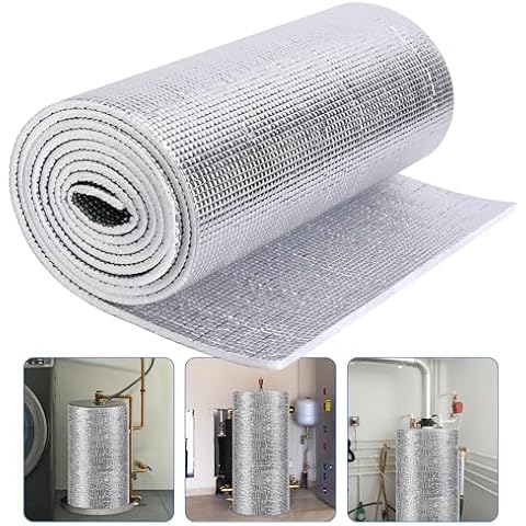 moonoom Water Heater Blanket Insulation Wrap,13.1x 1.3ft Aluminum Foil Hot Water Heater Cover,Hot Water Heater Jacket for Winter Heater Insulation Cover